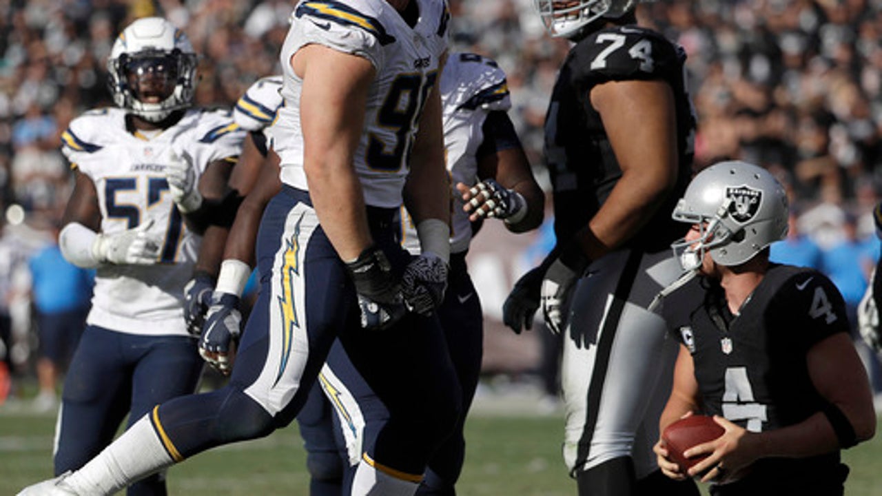 Bosa's 2 sacks in debut provide positive in Chargers loss